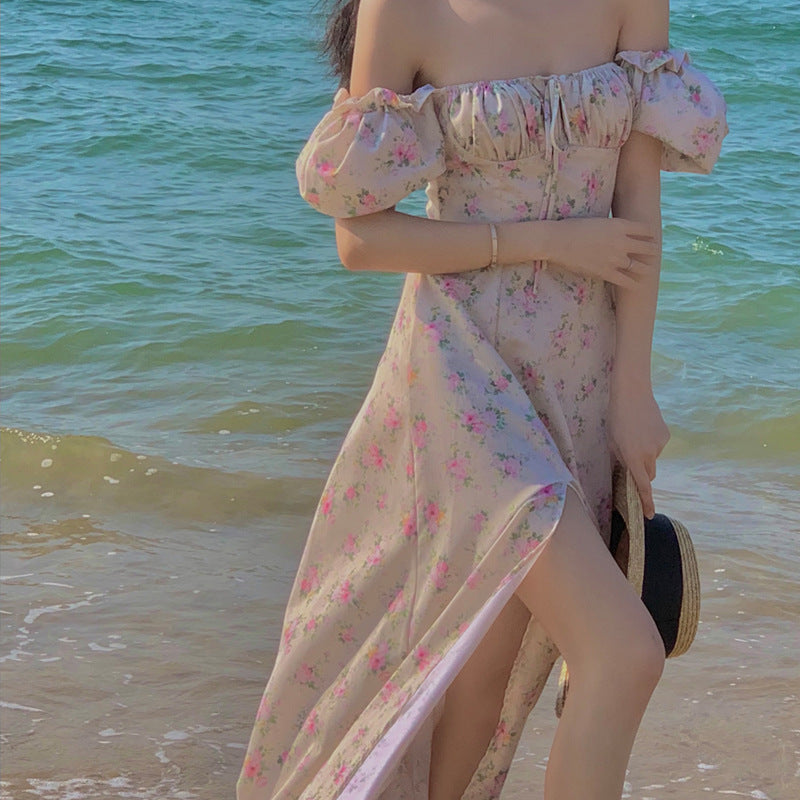 The French Meadow Puff-Sleeve Midi // Rose Petal Floral