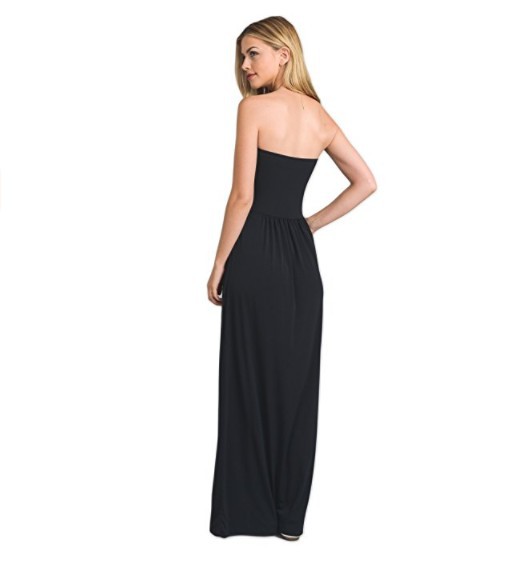 The Serene Strapless Maxi // Noir Edition Pocket Dress