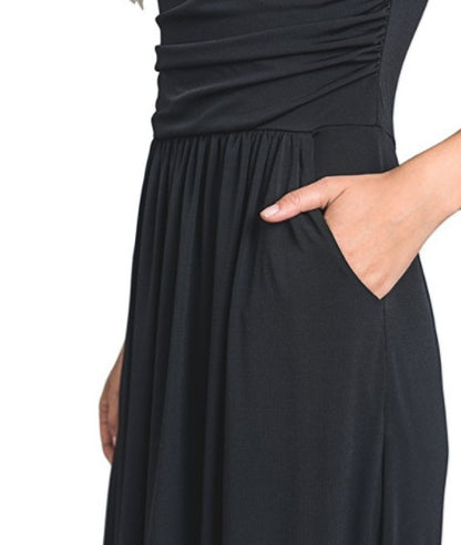 The Serene Strapless Maxi // Noir Edition Pocket Dress