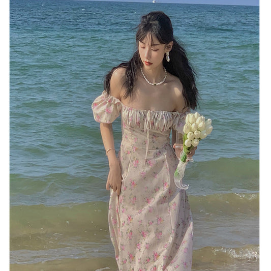 The French Meadow Puff-Sleeve Midi // Rose Petal Floral