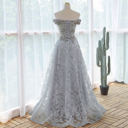 The Silver Sovereign Lace & Corset Gown